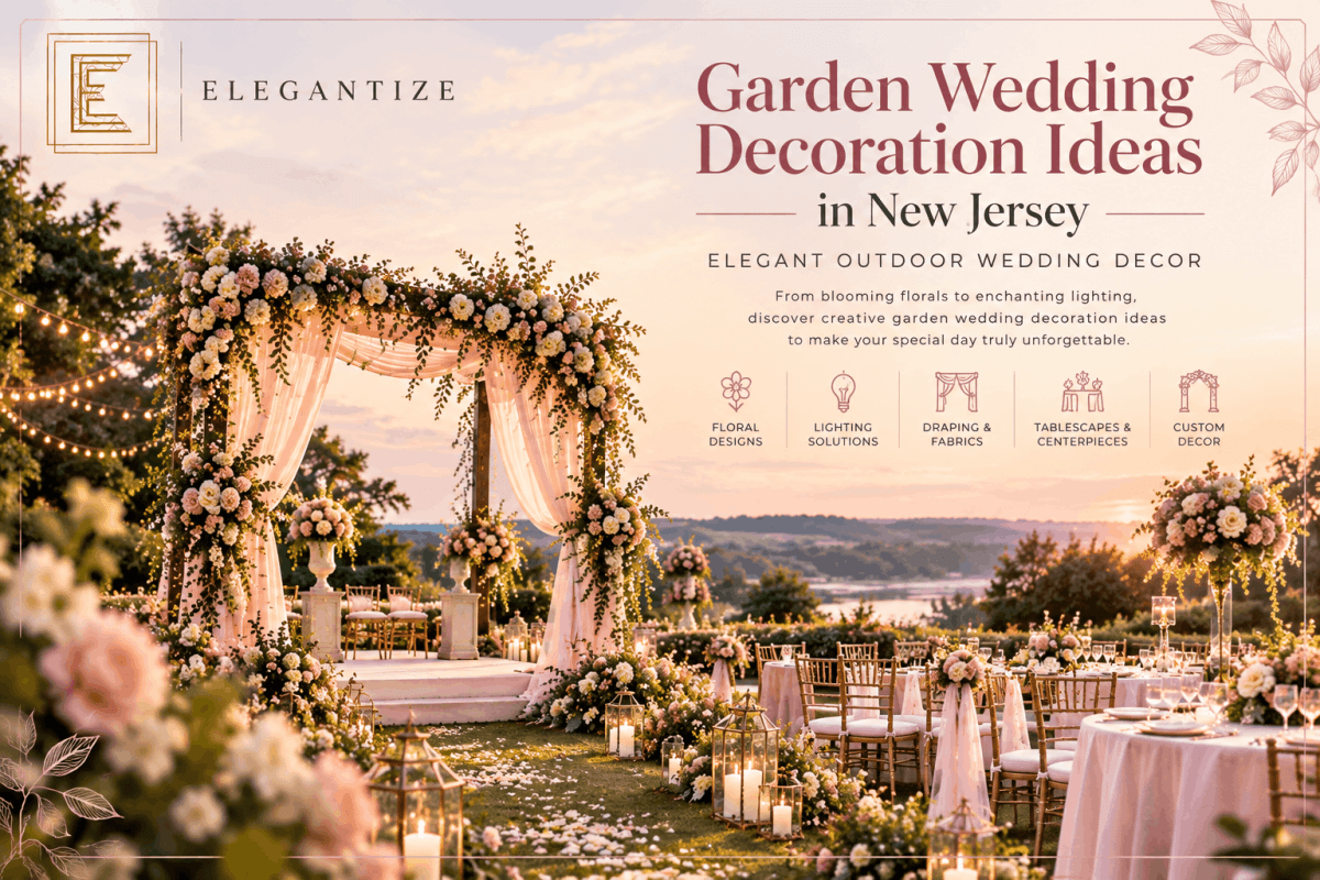Garden Wedding Decoration Ideas in New Jersey | Elegant Outdoor Wedding Decor