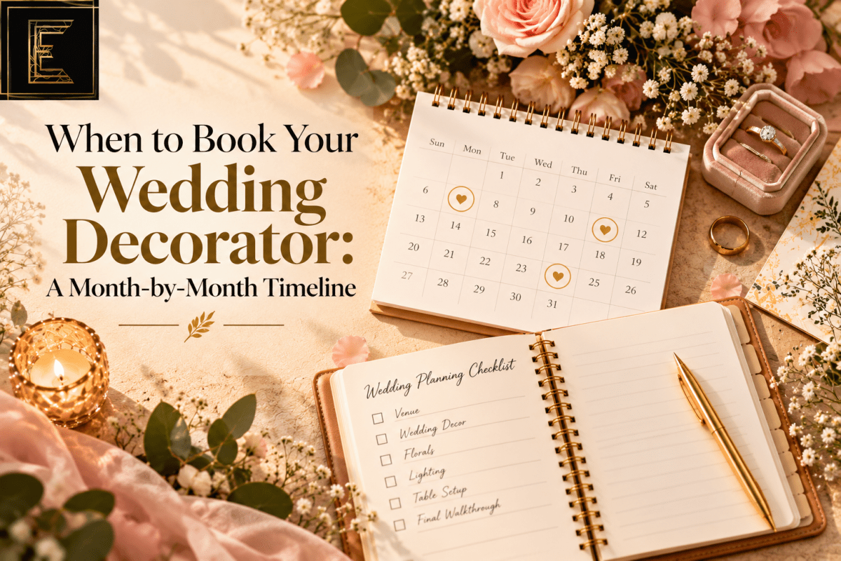 When to Book Your Wedding Decorator: A Month-by-Month Timeline 