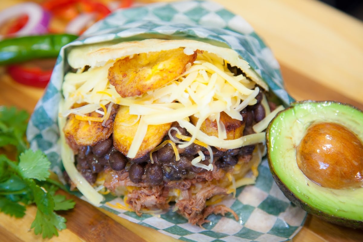 An arepa from Arepas Ranch