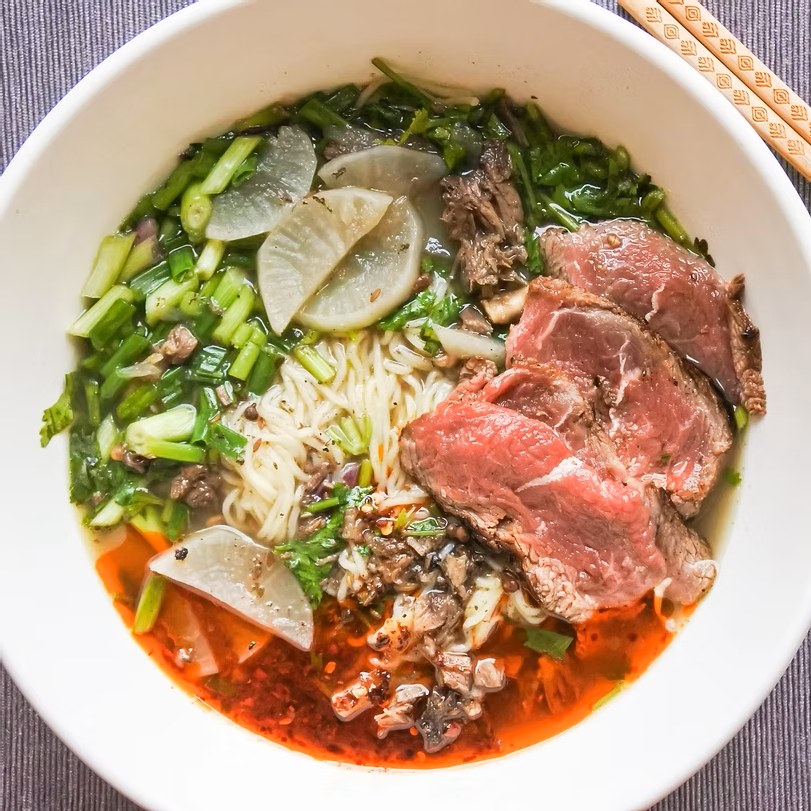 Chinese Beef Lamian from which ramen loosely originates