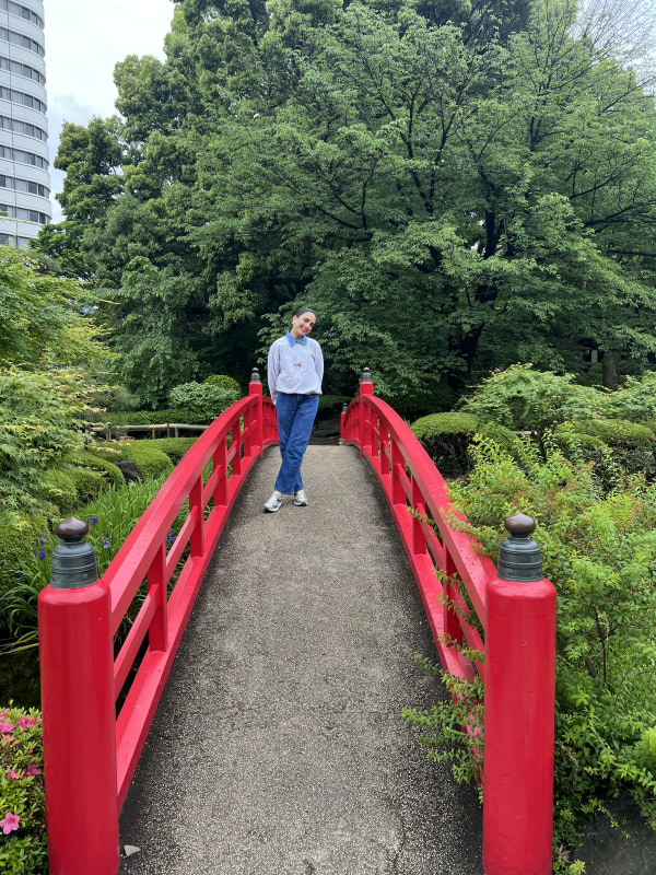 Beautiful bridge in the Hotel New Otani Japanese Garden