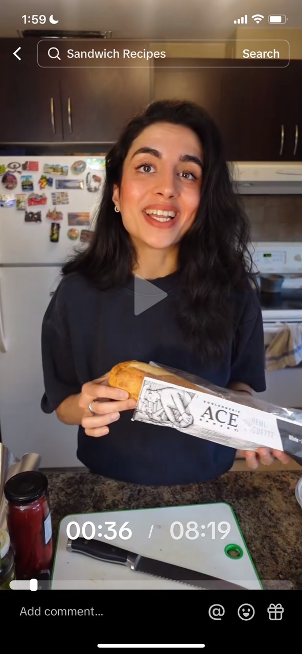 Deeva and Food 8 minute TikTok witg 700k views