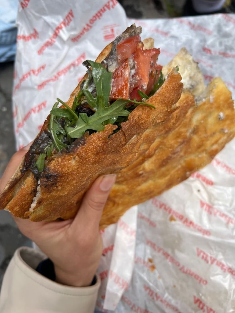 Vegetarian sandwich from All'Antico Vinaio
