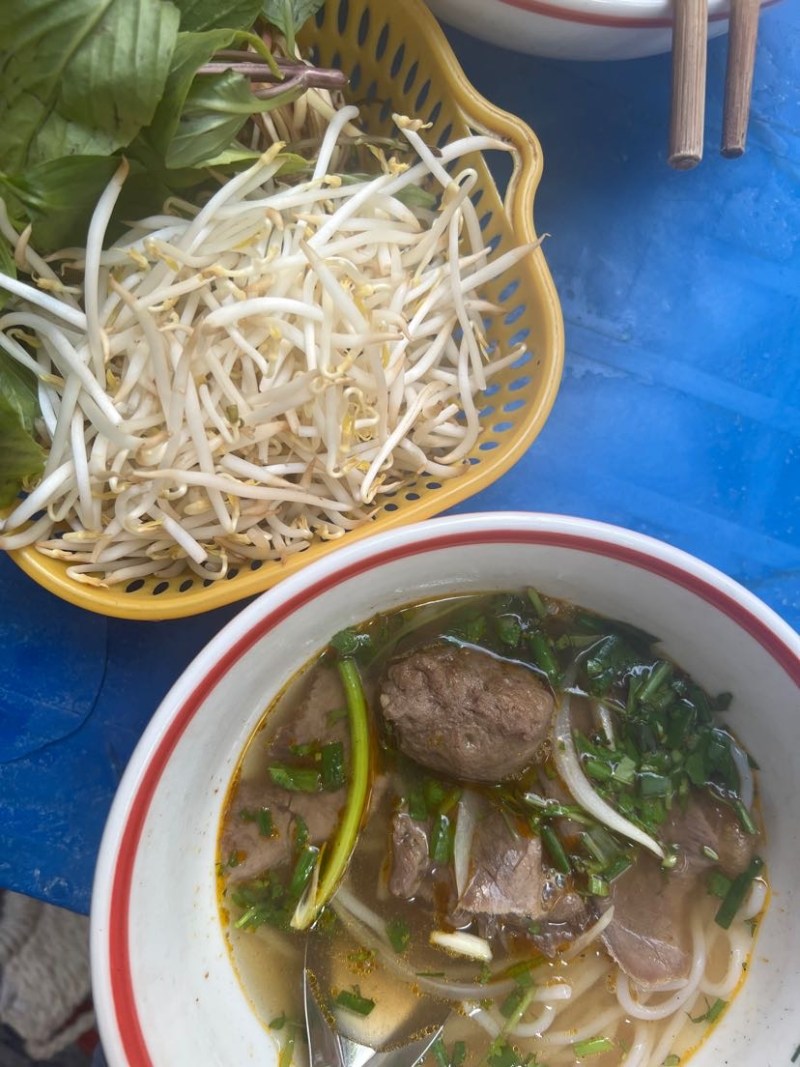 Bowl of Bun Bo Hue in Hanoi