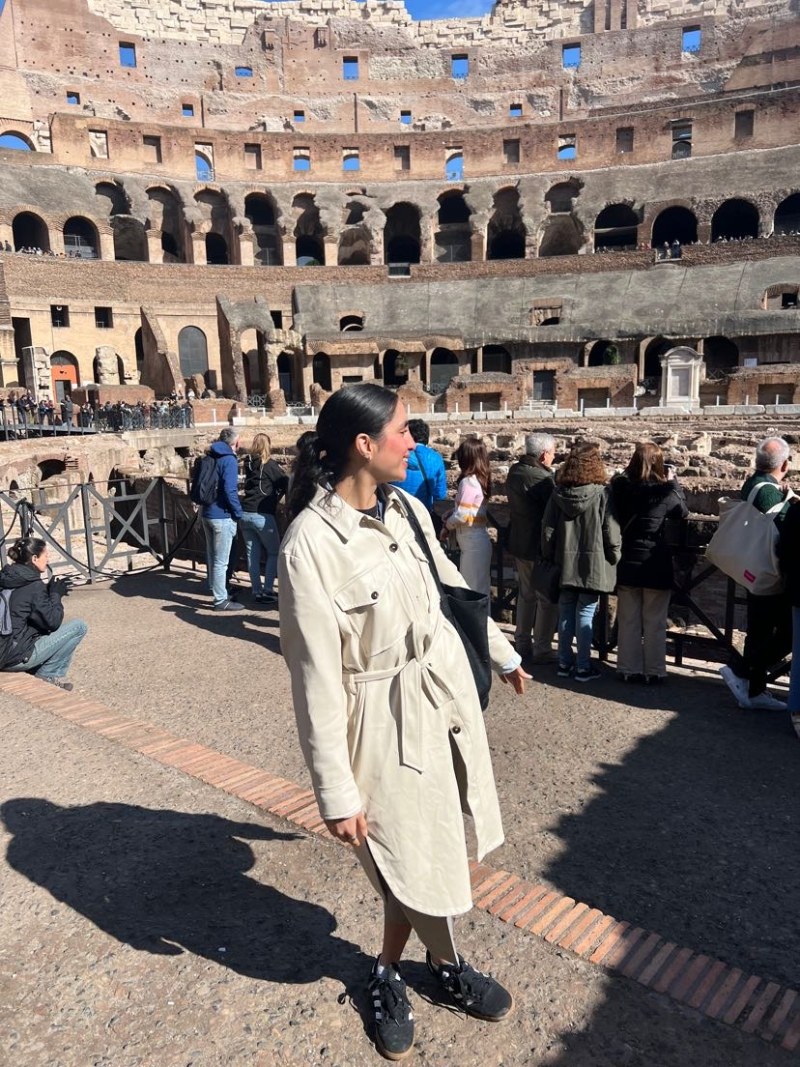Deeva in the Colosseum in Rome