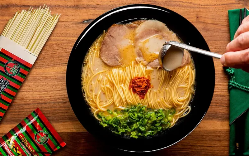 A bowl of the famous Ichiran Ramen