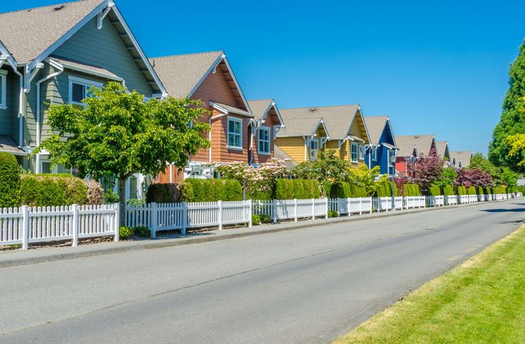Modern residential neighborhood