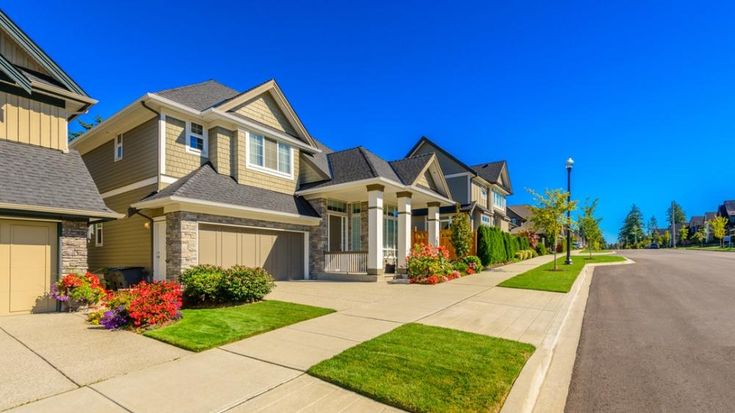 Modern residential neighborhood