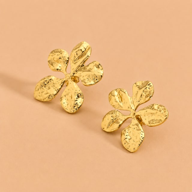 Golden Petal Earrings