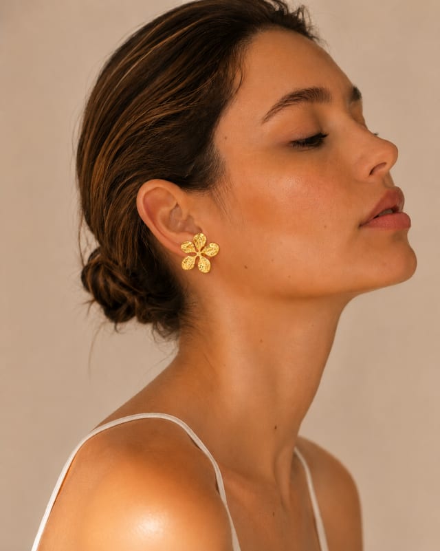 Golden Petal Earrings