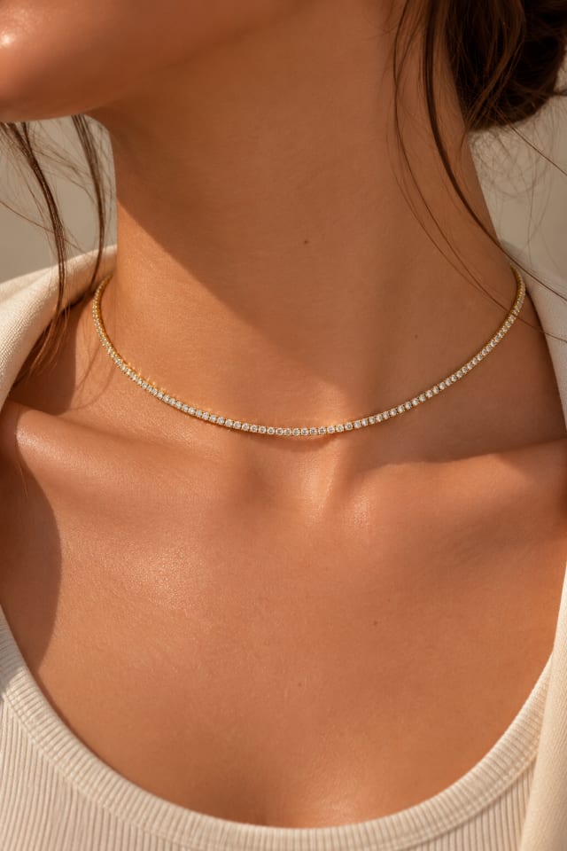 Golden Tennis Choker