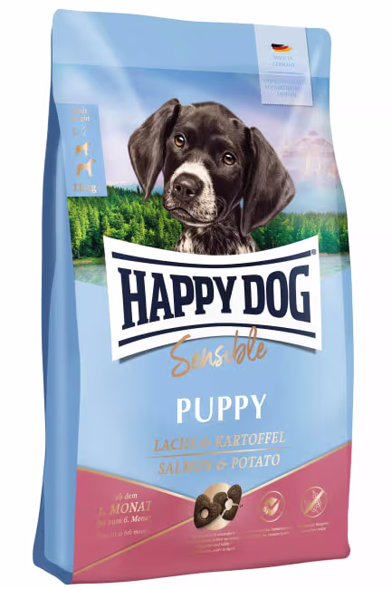 Happy Dog Sensible Puppy Kylling, Laks & Potet 10Kg