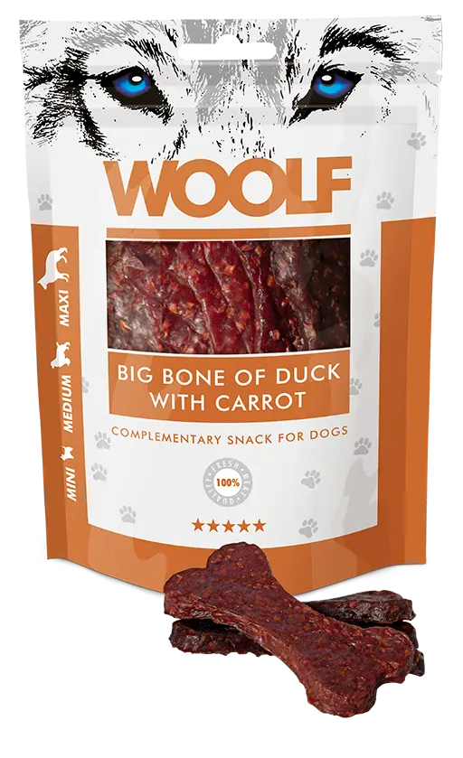 Woolf big bone of duck with carrot 100g