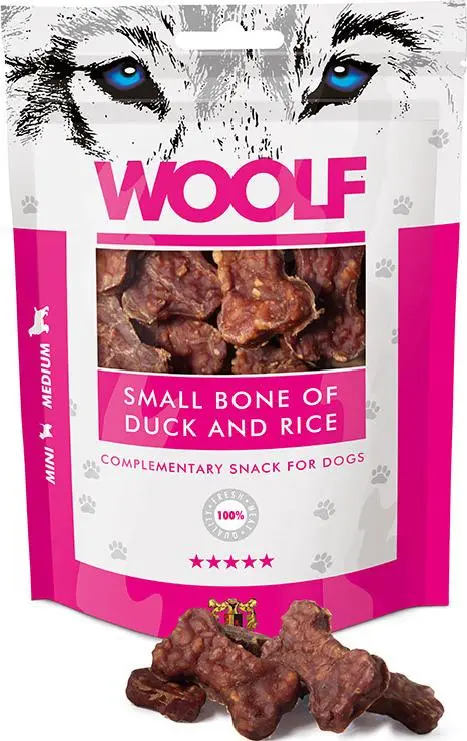 Woolf small bone of duck and rice 100g
