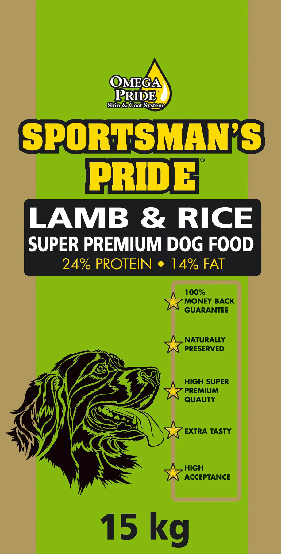 Lam og ris - Grønn, 15 kg