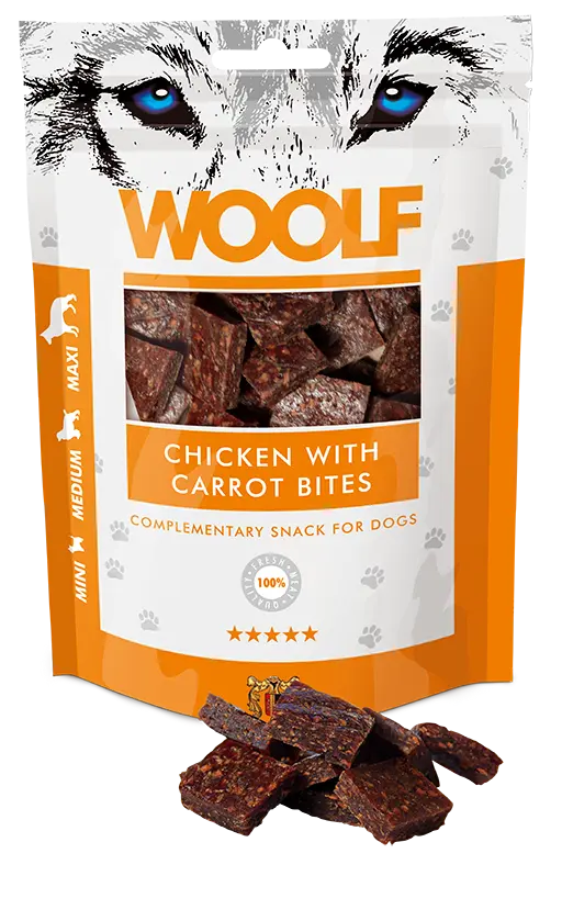 Woolf chicken with carrot bites 100g