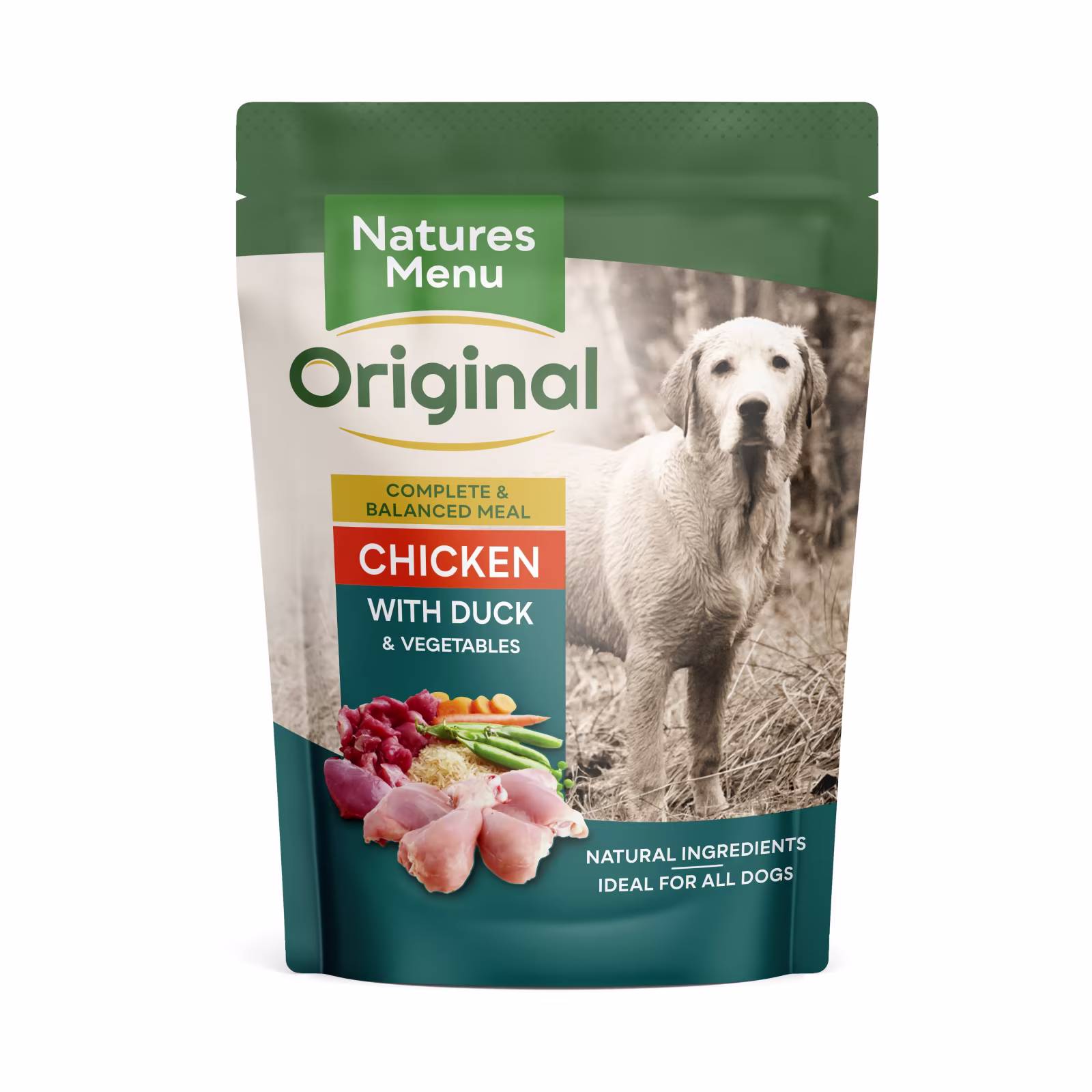 Natures Pouches Hund Adult Kylling og And 300g