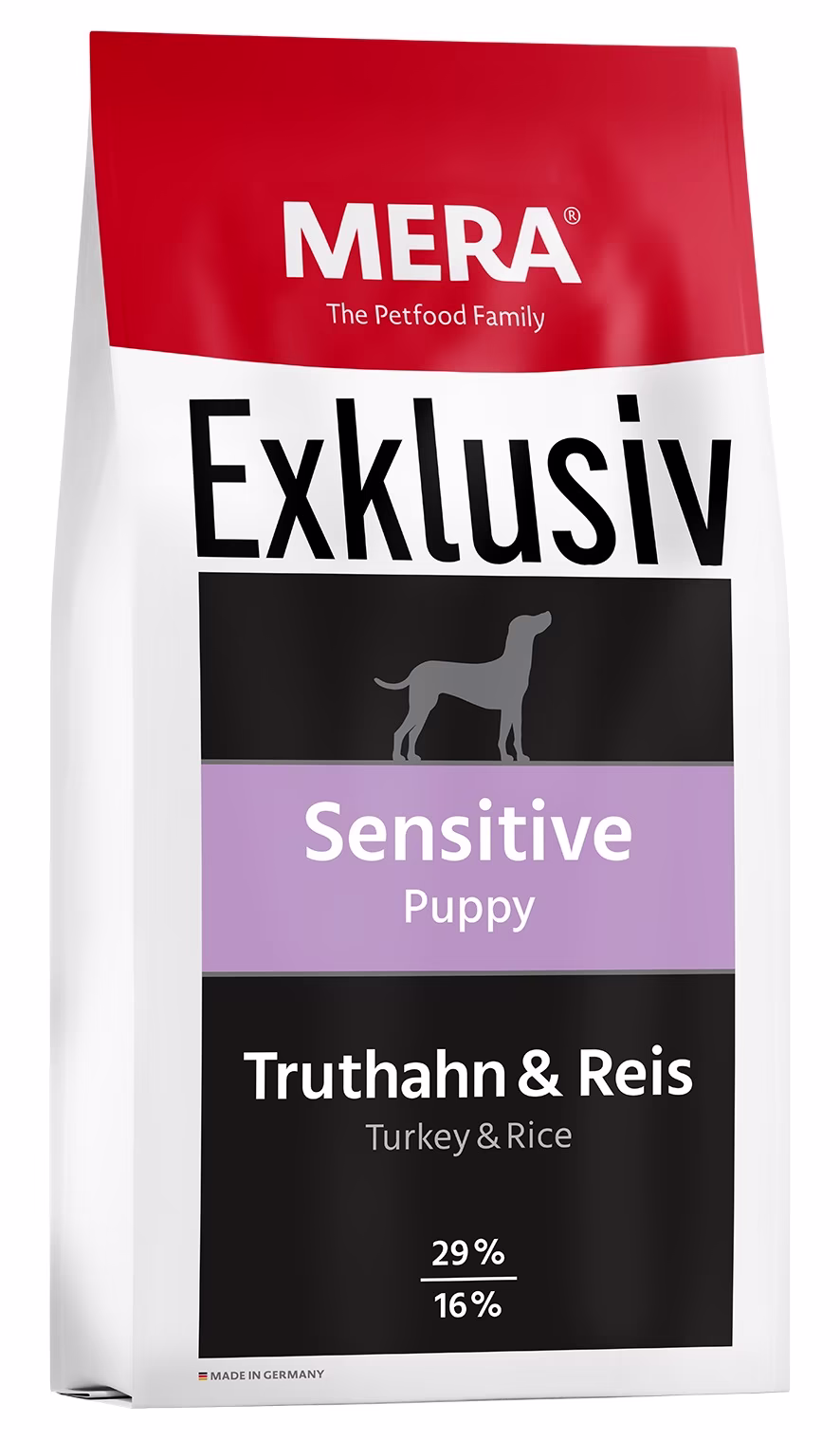 Mera Exklusiv Puppy Sensitiv 15Kg Kalkun og Ris (Hvetefri)