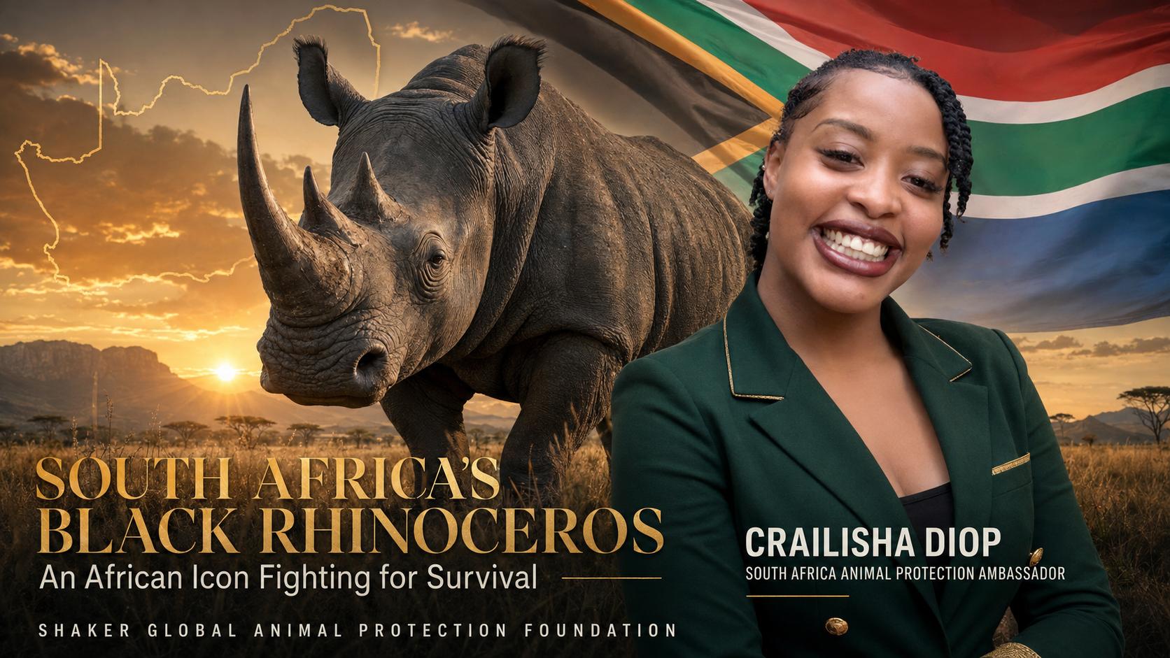South Africa’s Black Rhinoceros: Crailisha Diop Calls for Global Action to Protect an African Icon