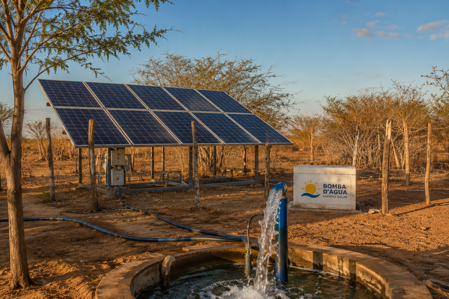Bomba solar para irrigação rural no Agreste de Pernambuco