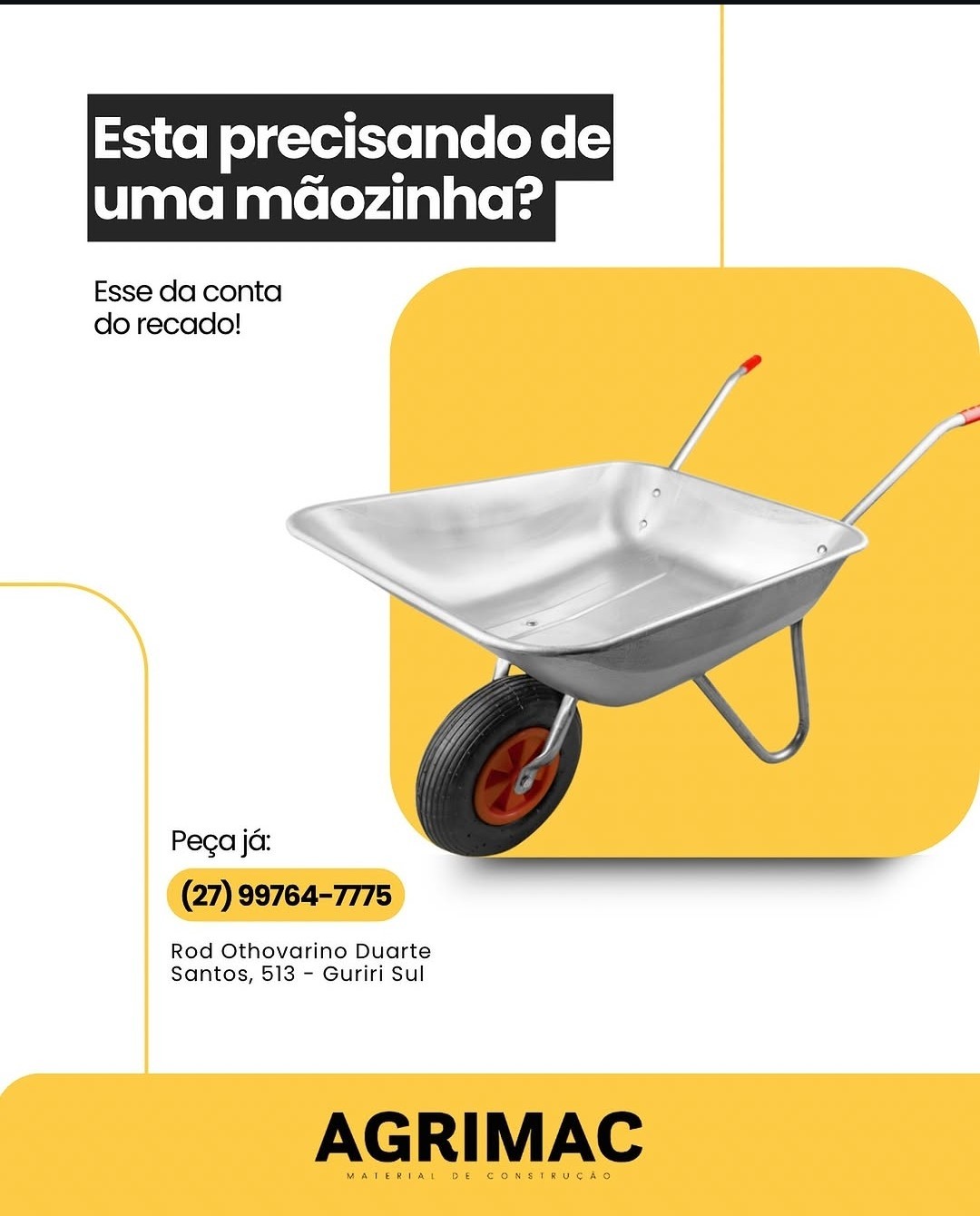 Carrinho 60 lts galvanizado metalosa