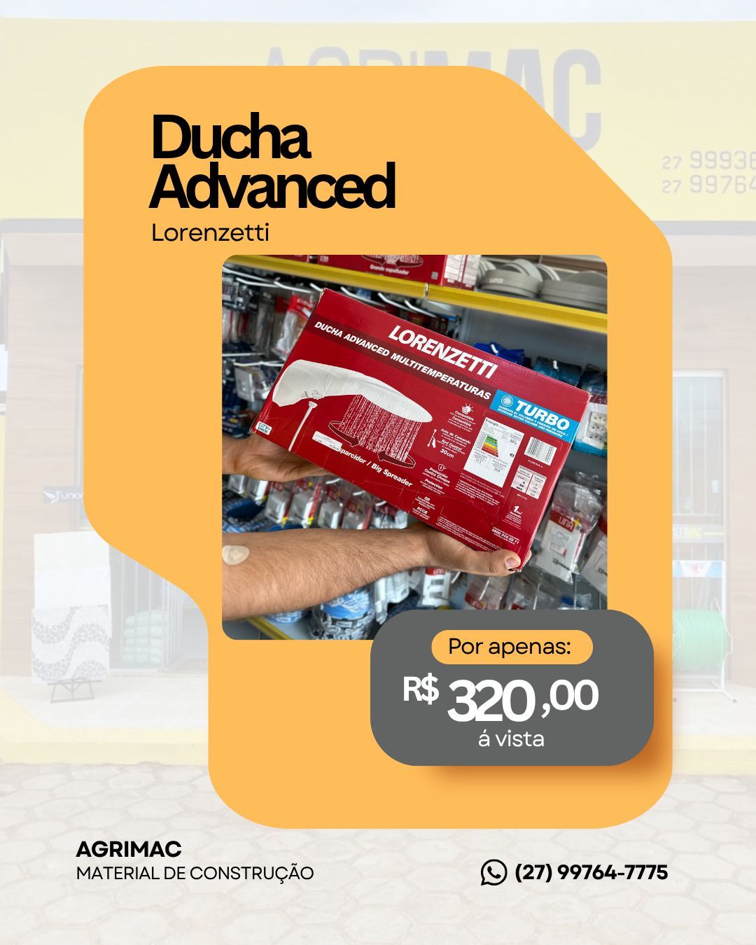 Ducha Advanced Lorenzetti com Turbo 127v