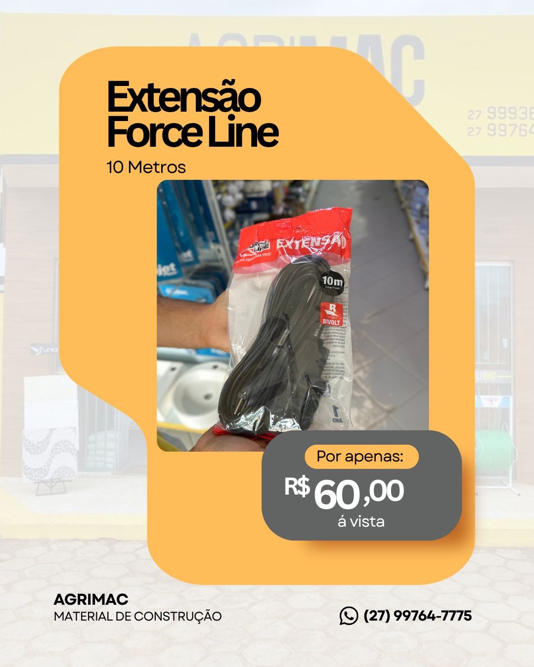 Extensão Force Line de 10 metros