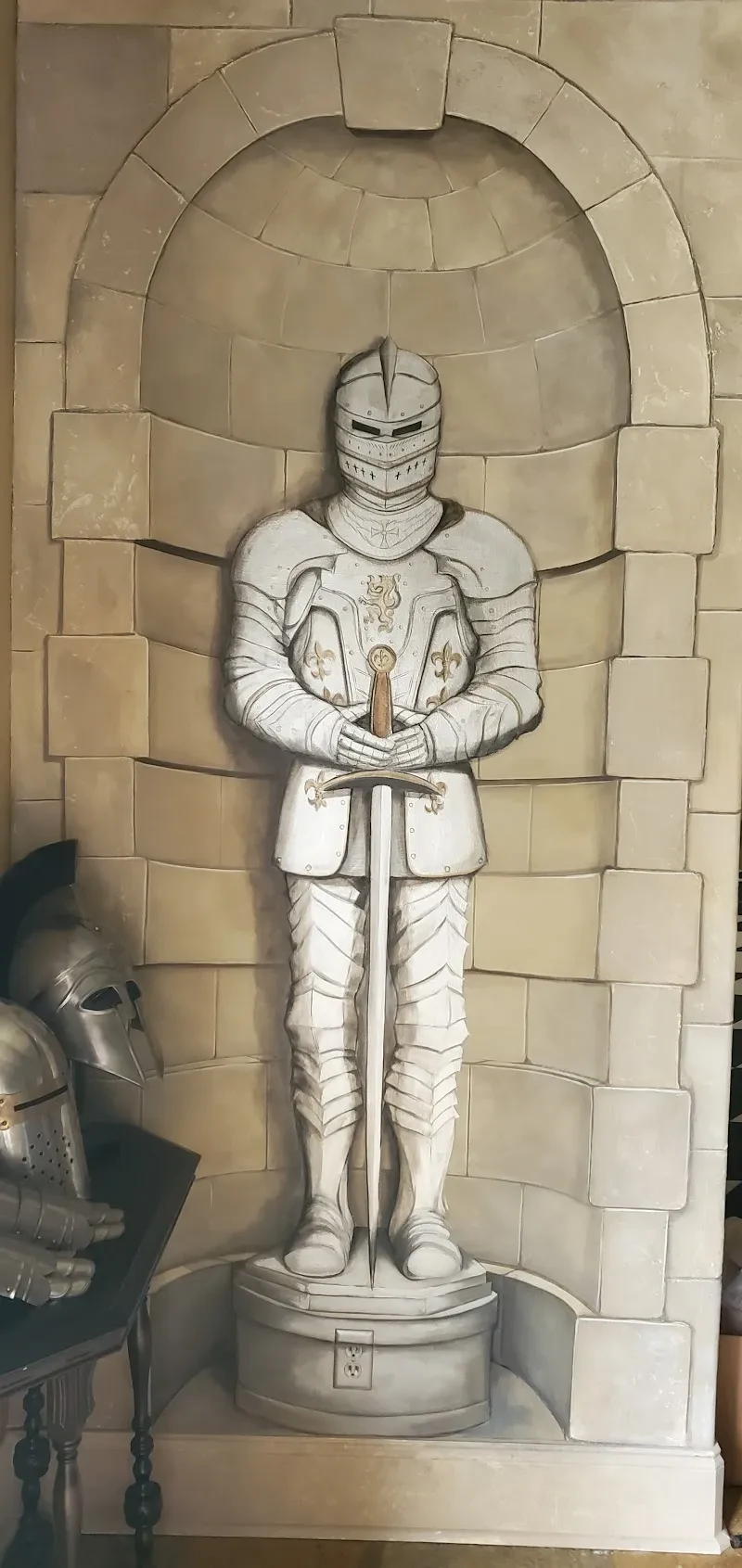 Medieval Knight in Stone Archway Mural in Memphis, TN
