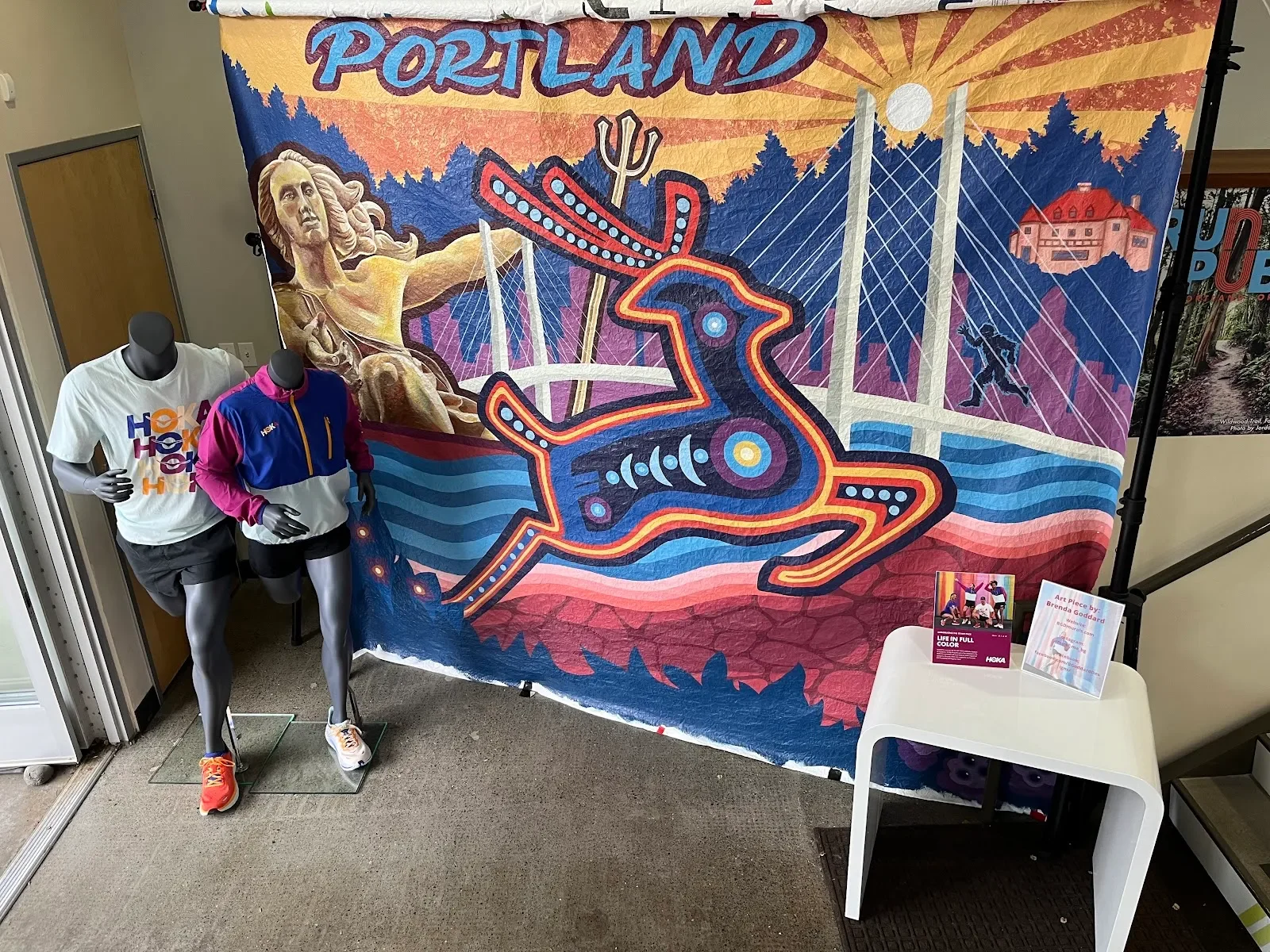 Native American Spirit Animal with Bridges and Forest Mural in Portland, OR