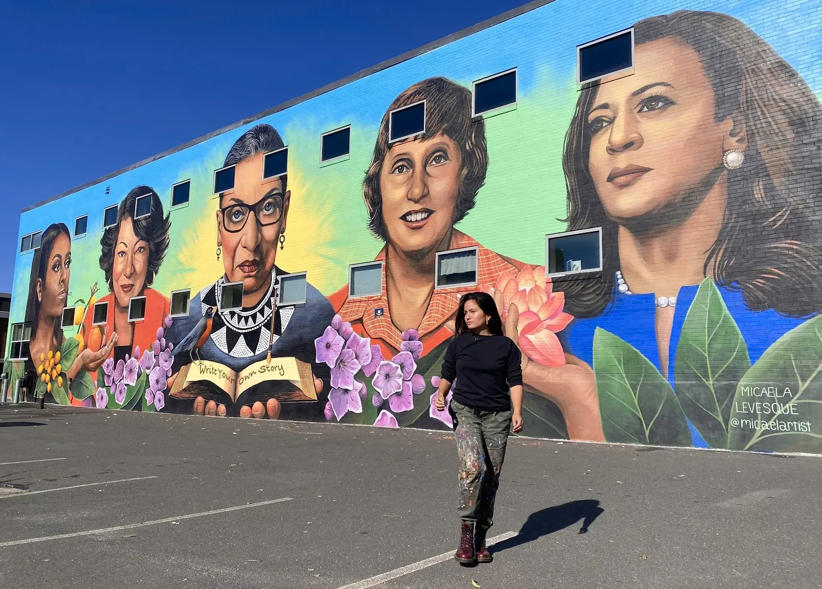 Women Writers Celebrating Their Stories Mural in Stamford, CT