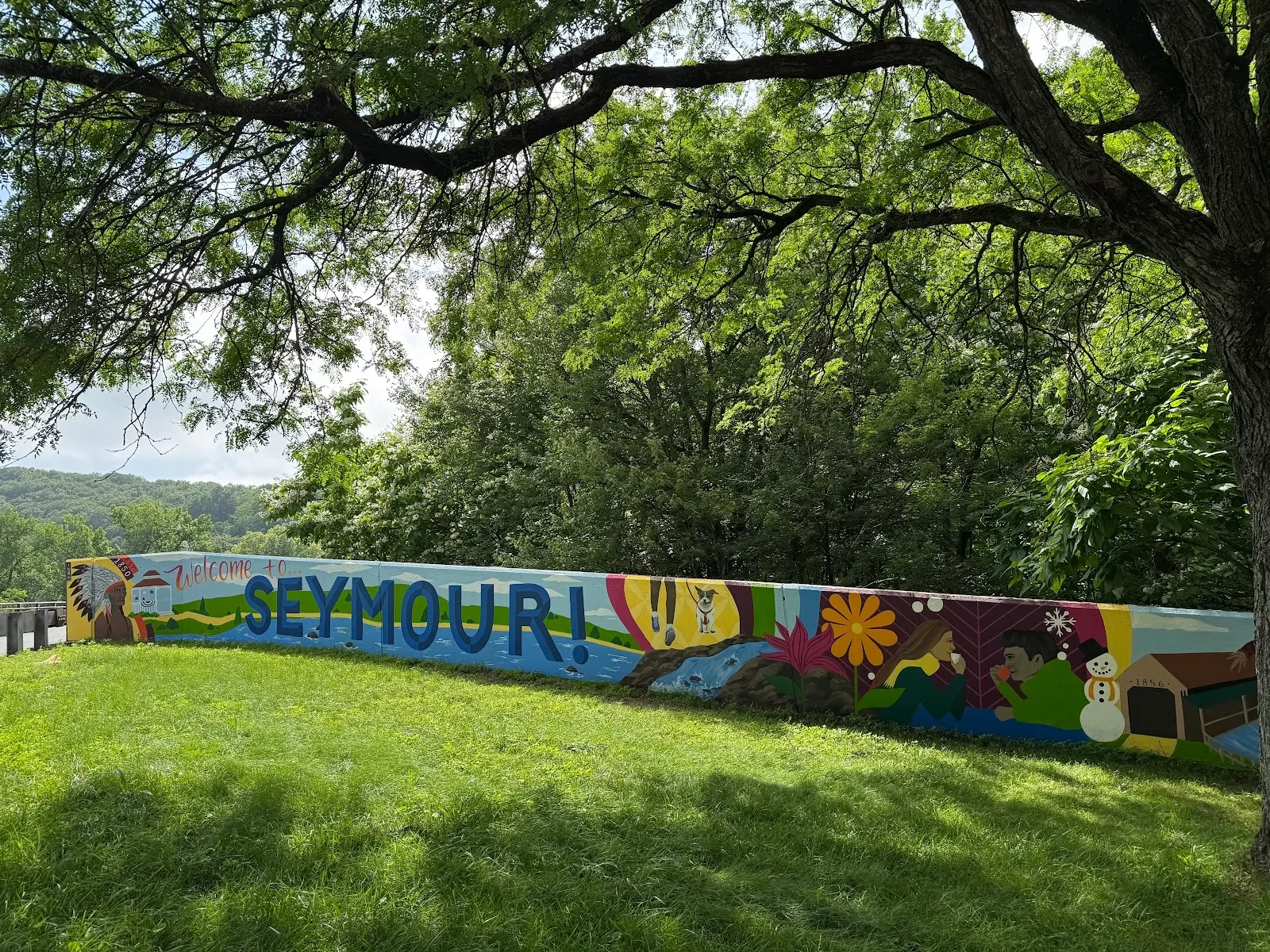 Welcome to Seymour Community Welcome Sign Mural in New Haven, CT