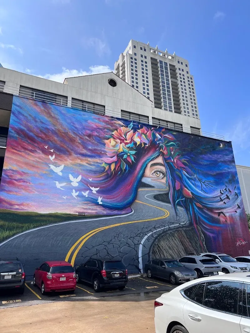 Keep Your Eye on the Road Art Mural in Houston, TX