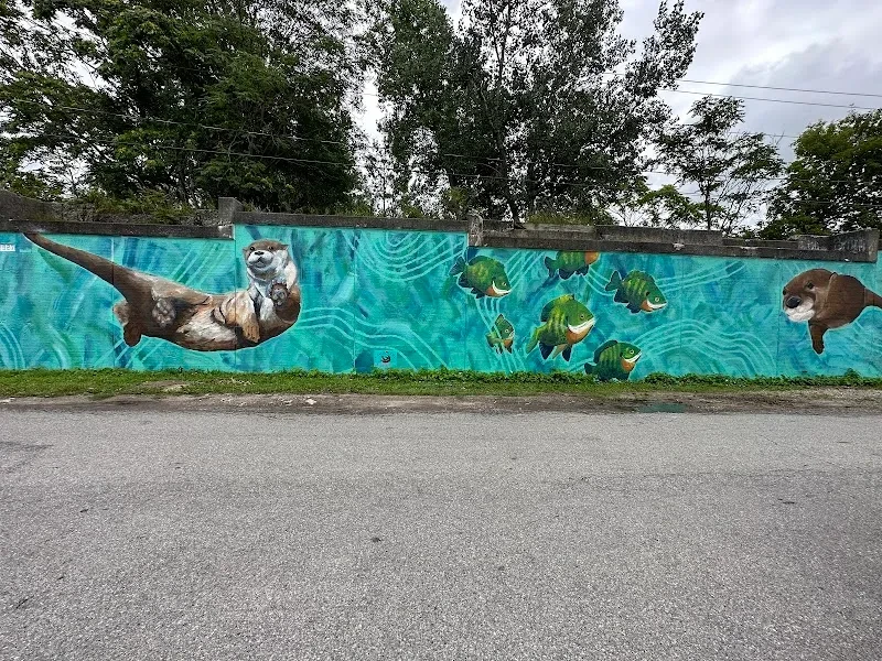 “Hopeful Currents” Mural by Emma Brittain in Buffalo, NY