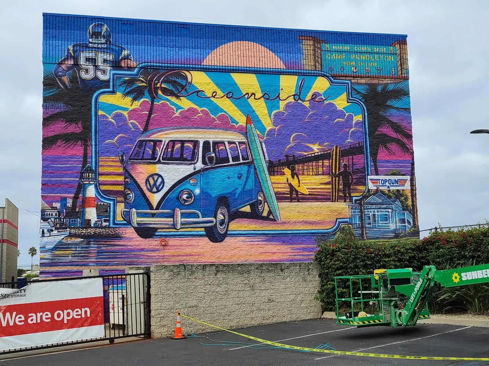 Oceanside Beach Van and Surfing Culture Mural in Oceanside, CA