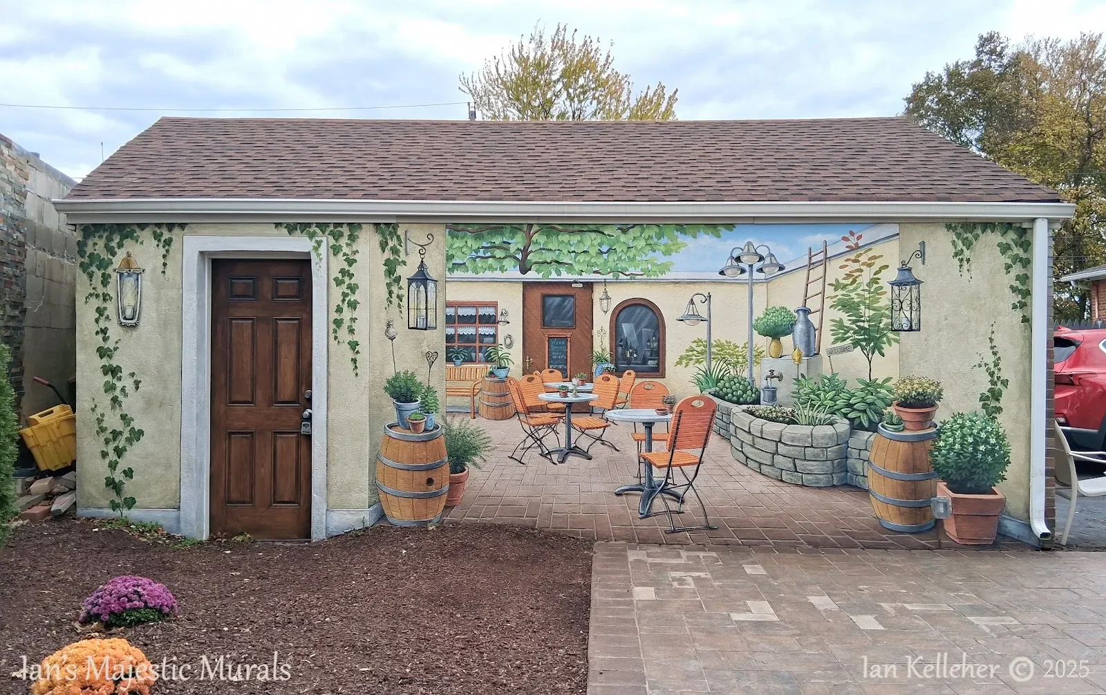 Tuscan Garden Patio Retreat Mural in Elizabeth, NJ