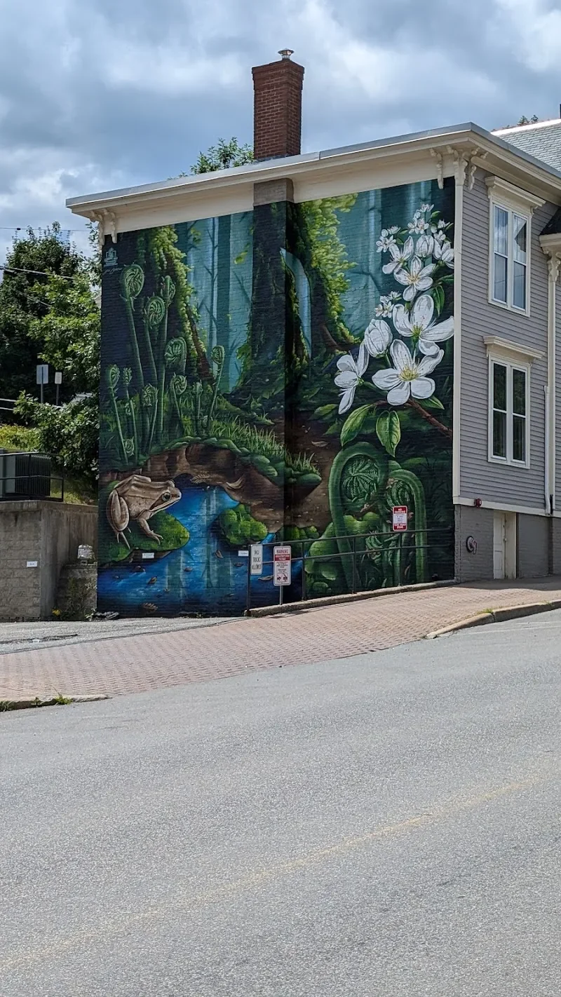 Fiddlehead mural in Bangor, ME