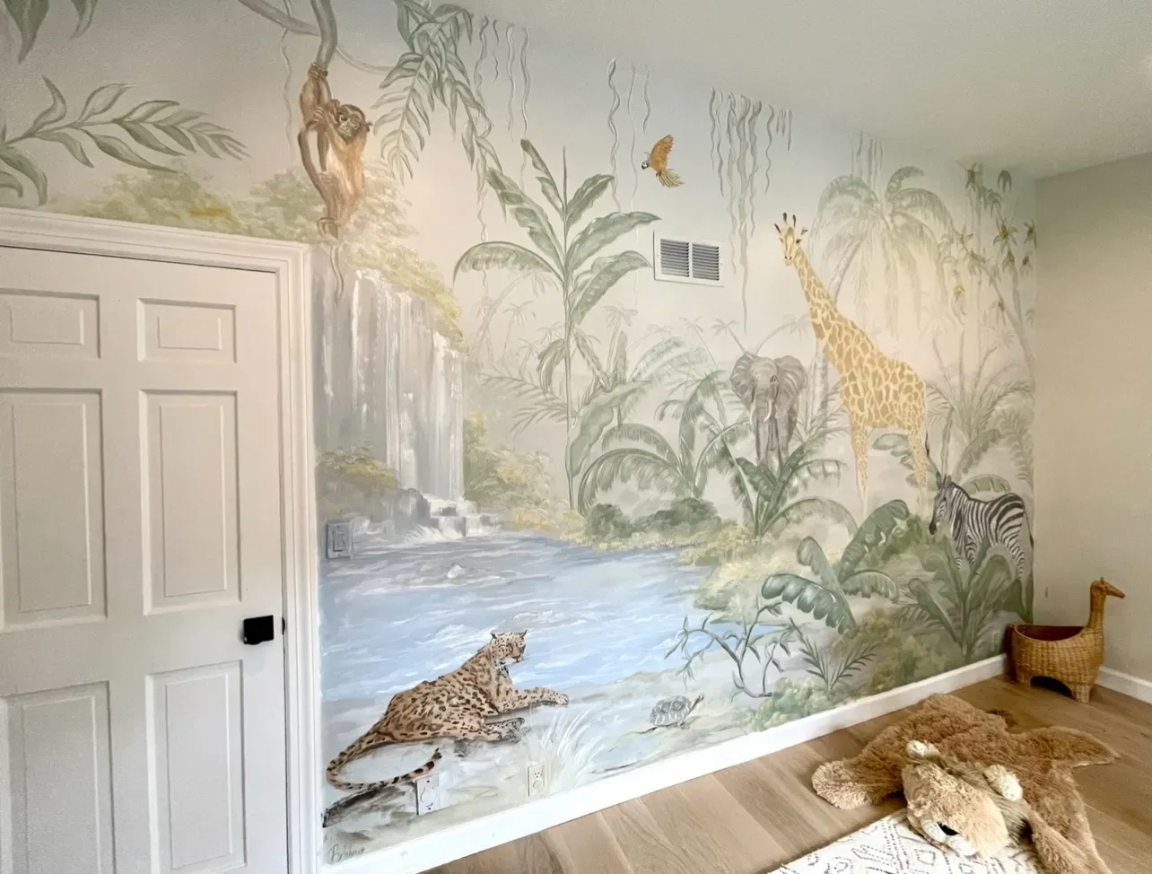 Safari Wildlife by the Water Mural in Stamford, CT