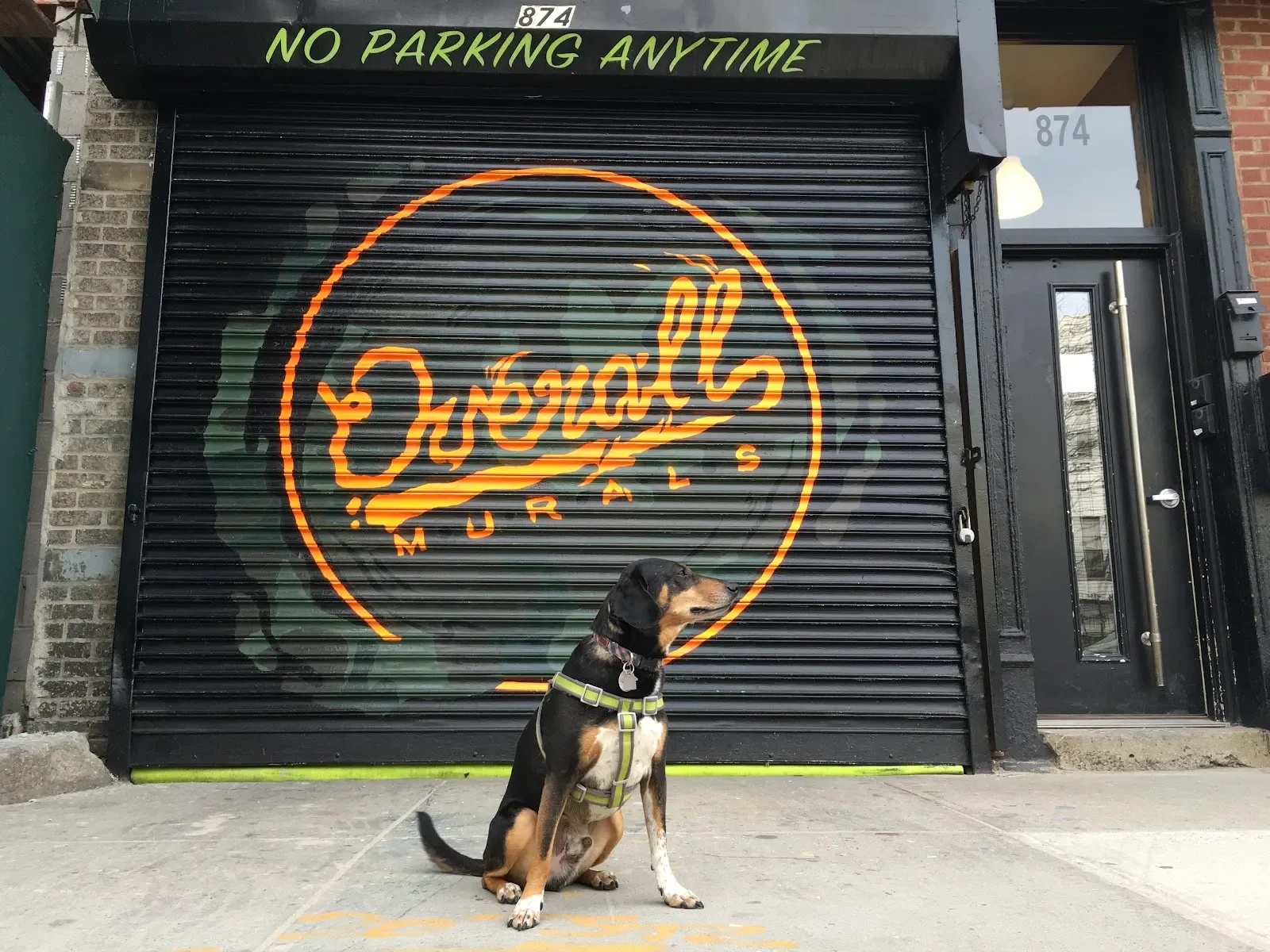 Goodly Burger Neon Sign Circle Mural in New York, NY