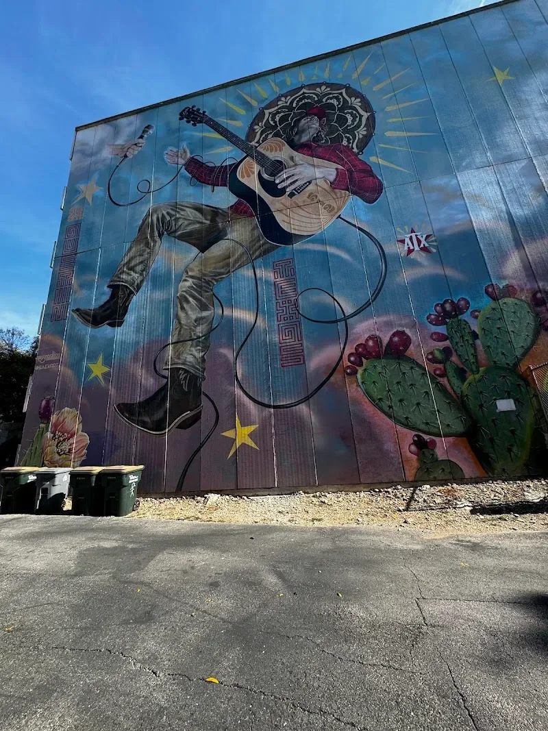 Space cowboy mural in Austin, TX