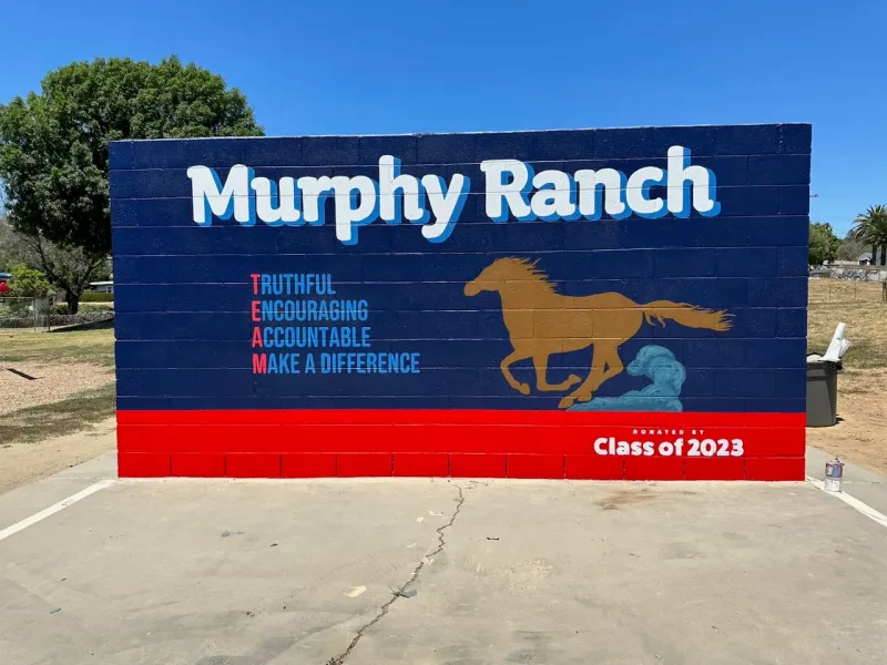 Murals for Schools mural work 3 in Huntington Beach