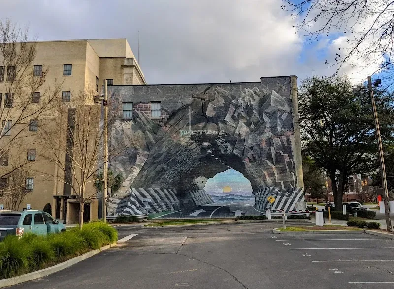 Tunnelvision mural by artist Blue Sky in Columbia, SC