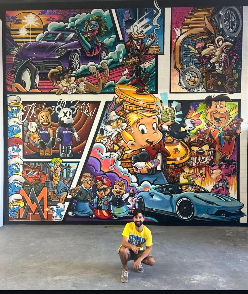 Phill Bourque mural work 2 in Los Angeles
