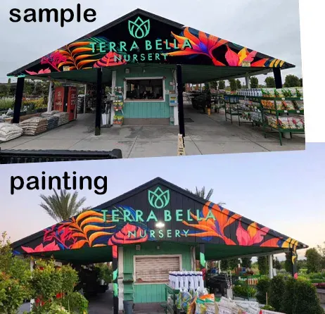 Coloring Cali Murals and Art mural work 3 in Lancaster