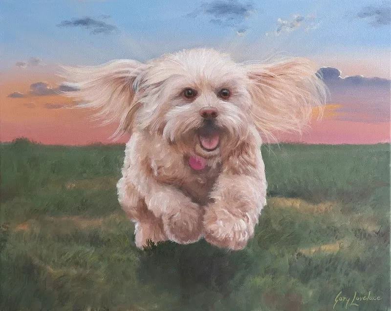 Gary Lovelace Art, oil portraits, murals and art services. Mural in Wimberley, TX