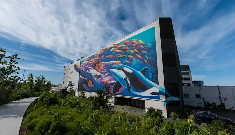 Ocean Ecosystem Mural in Seattle, WA