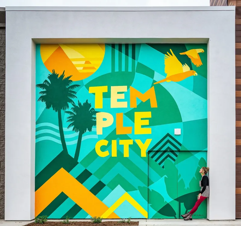 Temple City Tropical Paradise Mural in Rancho Cucamonga, CA