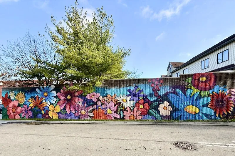 Wildflower Garden in Vibrant Bloom Mural in Pittsburgh, PA