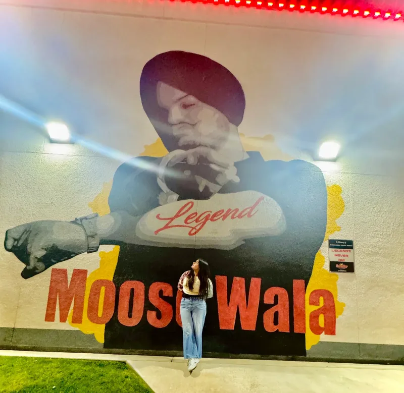 Sidhu Moosewala’s Mural Fresno mural work 4 in Fresno
