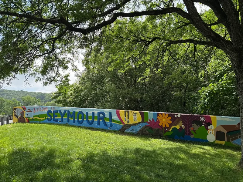 Welcome to Seymour Community Welcome Sign Mural in New Haven, CT