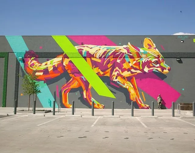 Kit Fox Mural by Arlin Graff in Bakersfield, CA in Bakersfield